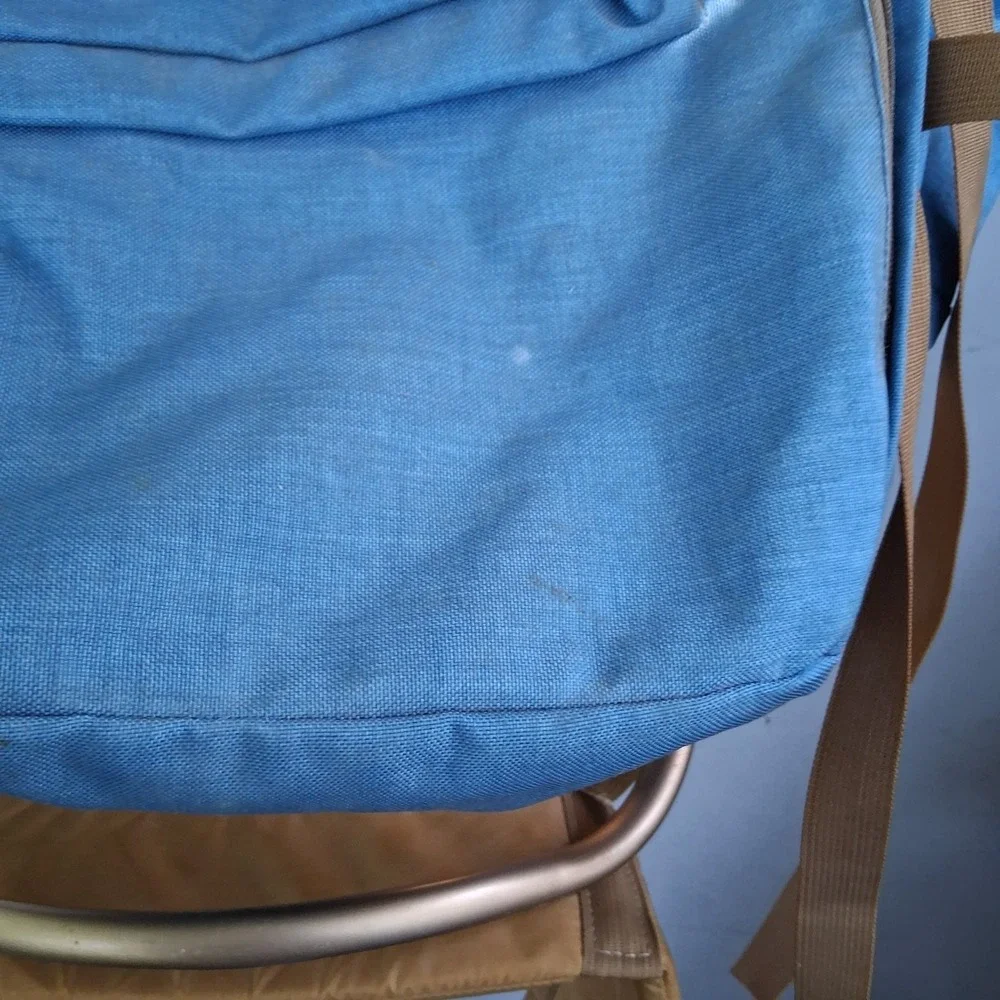 Vintage Jansport Hiking Camping‎ Backpack External Frame Blue EVC
